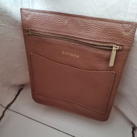 Cuyana Classic Large Structured Tote Rare Organizer Caramel Brown Leather - Picture 13 of 15